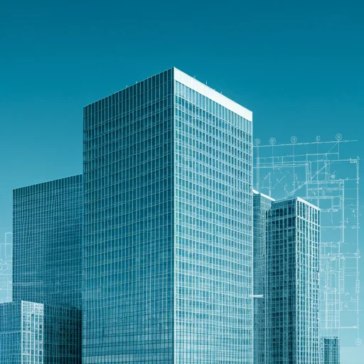 Sketsa arsitektur dan peralatan konstruksi